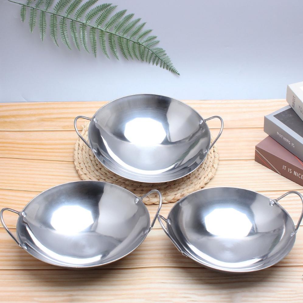 Bisa Cod Wajan Mini Stainless Steel / Kuali Mini Katel Bar Penggorengan Kecil / Kuali Serabi / Kuali