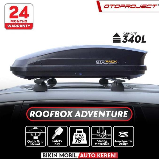 Otoproject - Roof Box Otorack Adventure Glossy White | Box Bagasi Atas Mobil
