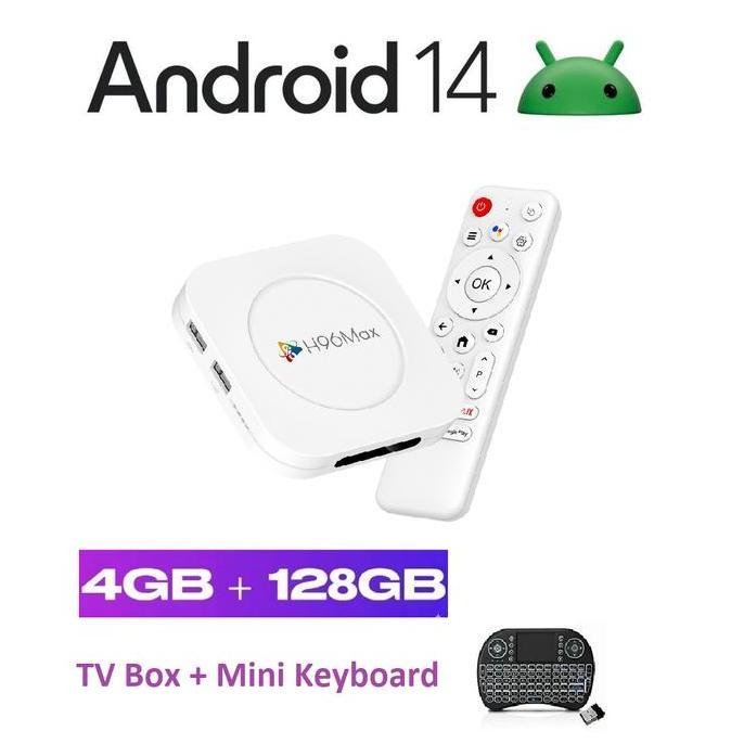 Android TV Box H96 MAX 4GB 128GB Bluetooth Miracast Resolusi 4K