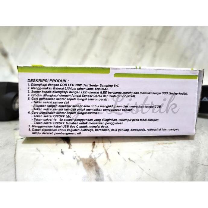 Terjangkau Senter Kepala Kawachi Sensor Gerak Waterproof Lv-20