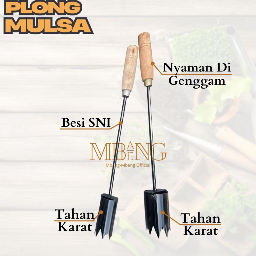 Plong Mulsa / Alat Pelubang Plastik Mulsa Dengan Gagang / Pelubang Mulsa
