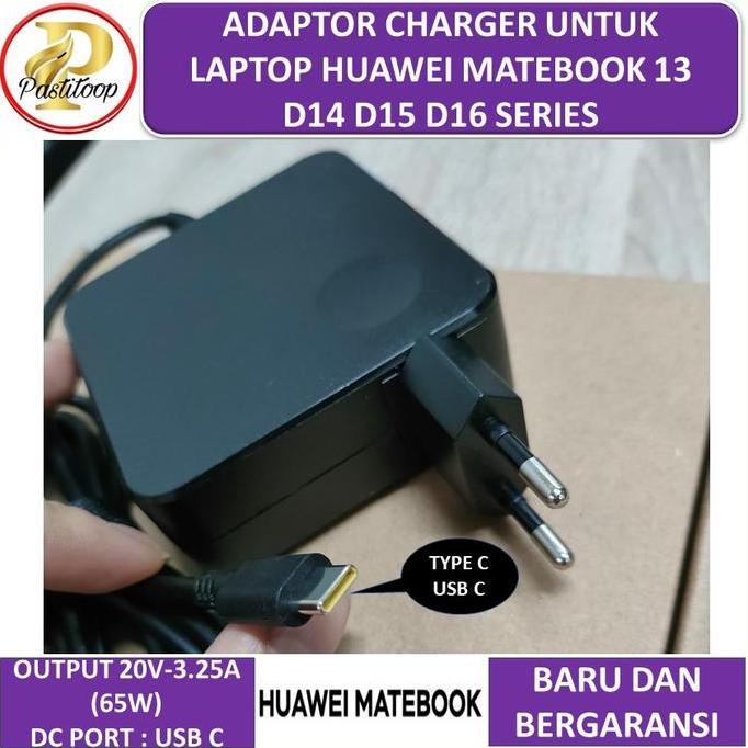 Adaptor charger laptop huawei matebook d14 d15 d16 series usb c