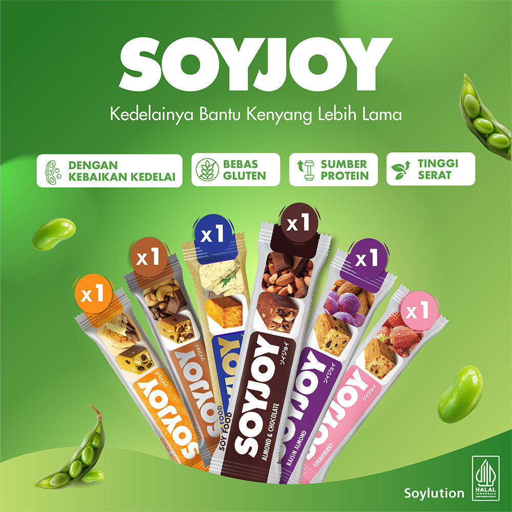 SOYJOY Snack Bar Kedelai All Variant - 6 Bar