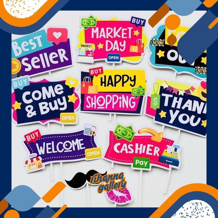rihannagallery MARKET DAY PROPS DAN BUNTING FLAG PROPERTI FOTO ACC MARKET DAY DEKORASI PHOTOBOOTH Mu