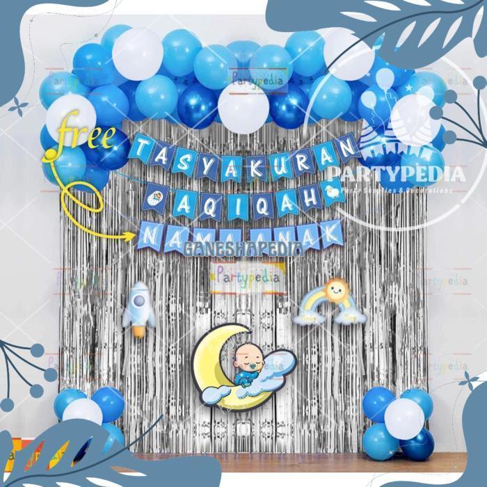 ganeshapedia PAKET DEKORASI AQIQAH ANAK LAKI-LAKI Hemat