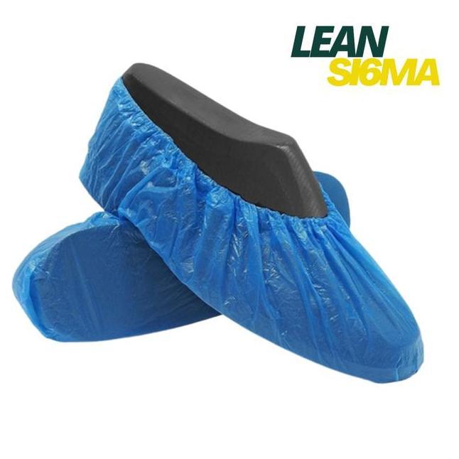 Disposable Cpe Shoes Cover Pelindung Sepatu Blue Shoe Cover Cpe Isi 100 Pc U