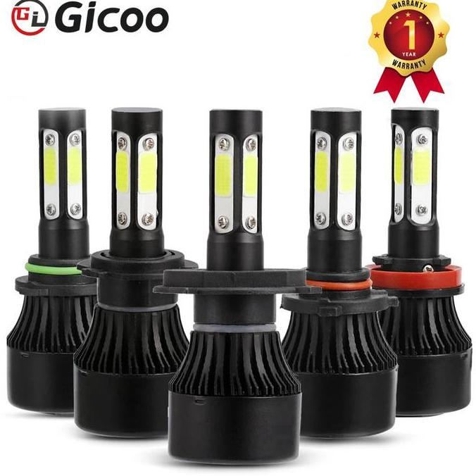 GICOO 4 Sisi LED Headlight Lampu H4 H7 H11 H1 H3 880 Mobil Headlamp HIGH QUALITY