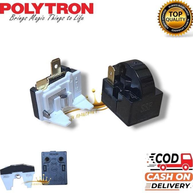 Relay 1 Pin Kiri + Ptc Overload Kulkas Polytron 1 Pintu PROMO