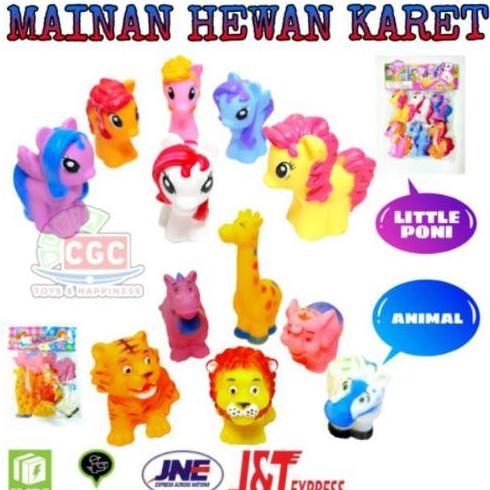 New- Mainan Hewan Little Poni Karet Bunyi SNI