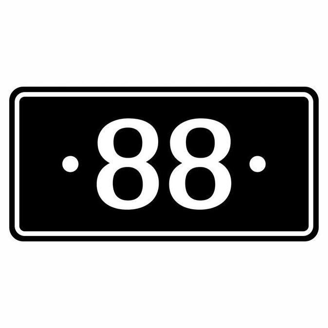 Plang Nomor Rumah Unik 40cm x 20cm Plat Alumunium