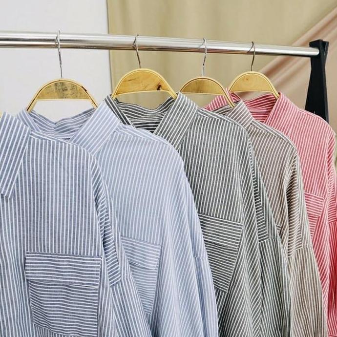 Kemeja Pocket Oversize / KEMEJA SALUR OVERSIZE