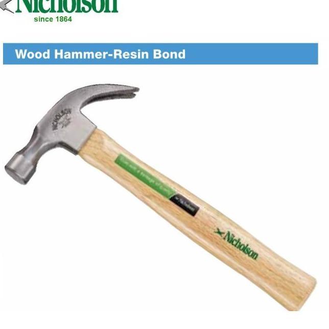 Palu Kambing 16 Oz Claw Hammer Wood Handle Resin Nicholson
