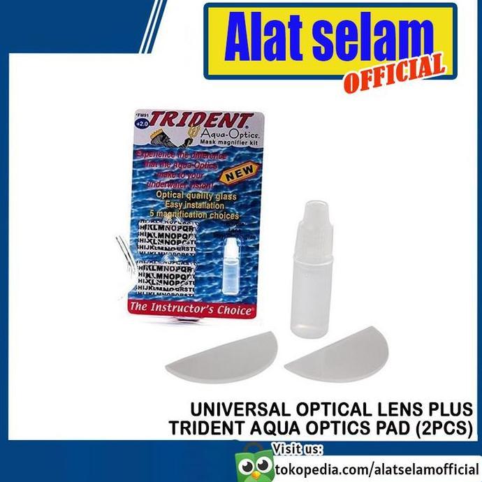 Promo Universal Optical Lens Trident Lensa Plus Scuba Diving Mask Aqua Optic Diskon