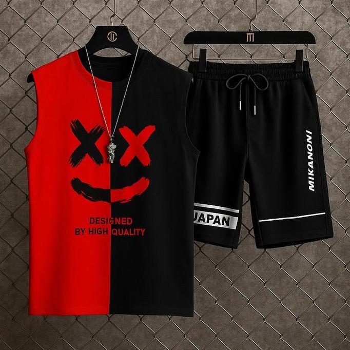 NEW SETELAN MELLO SINGLET DAN CELANA SATU SET COCOK UNTUK OLAHRAGA SPORT ORI