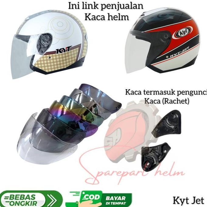 Kaca helm Kyt Jet Visor helm Kyt Jet Rachet
