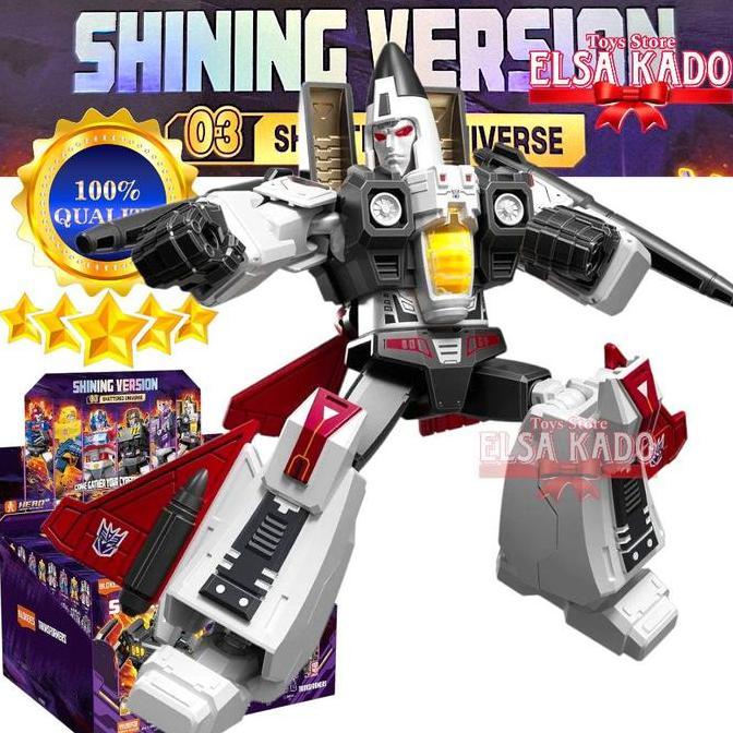 Blokees Transformers Shining Version 03 Shattered Universe 1 Box Isi 6 Pcs Karakter Gladiator Megatr