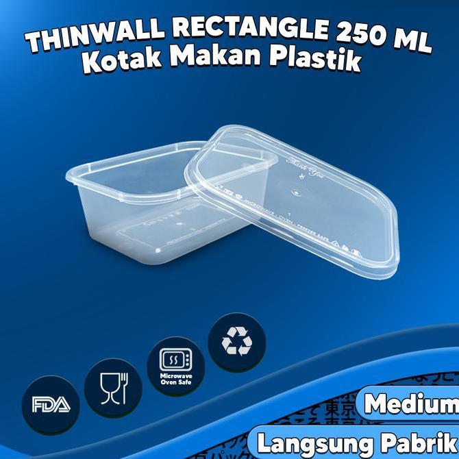 New- kotak plastik 250ml / thinwall plastik 250ml / cup puding 250 premium
