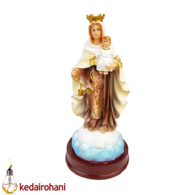 '+'+'+'+] Patung Rohani Santa Bunda Maria Karmel dan Kanak Yesus Skapulir 16 cm