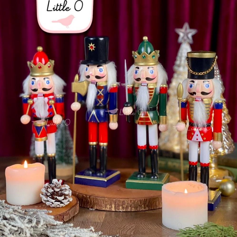 Naylagrossir Little O Christmas Nutcracker Soldier Patung Natal Dekorasi Natal Hiasan Natal Impor Ak
