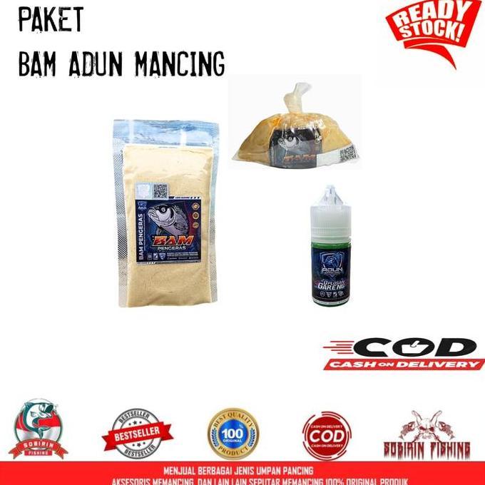 bam amis putih premium satu paket komplit umpan ikan mas adun pancing