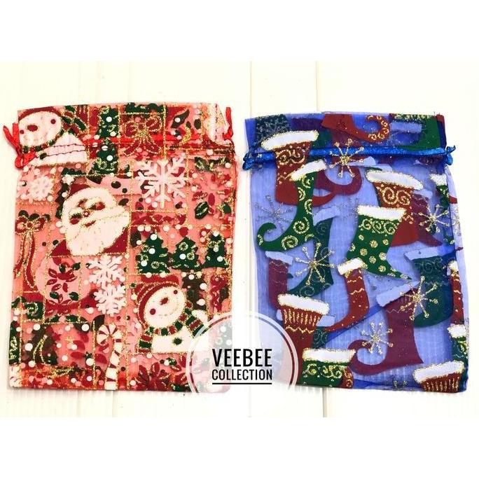 ------] Kantong tile natal 13x18cm/ kantong sovenir/tas tile/kantong serut