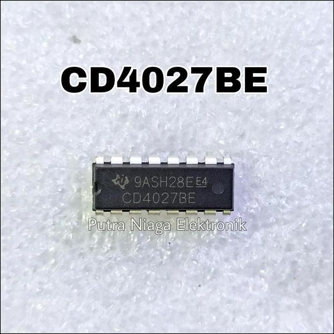 Update (1) ic CD4027BE Dip 16 pin CD4027 / TC4027 / HEF4027 / HCF4027 putran1a Juara