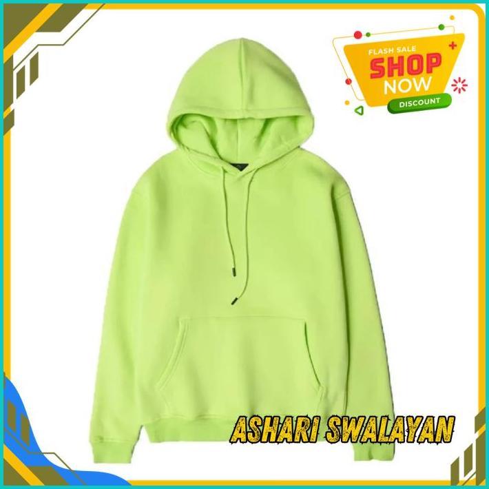 JAKET HOODIE JUMPER SWEATER DISTRO HIJAU STABILO IJO NEON BANYAK WARNA SABLON BORDIR POLOS CUSTOM CO