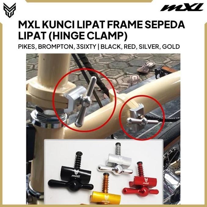 Mxl Kunci Lipatan Sepeda Lipat Hinge Clamp Alloy Frame Stainless