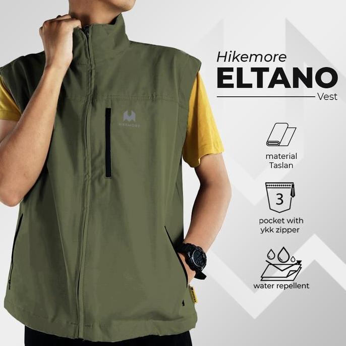 NEW HIKEMORE ELTANO VEST PRIA ROMPI MOTOR TEBAL TOURING ORIGINAL VEST OUTDOOR LOGO CASUAL ORI