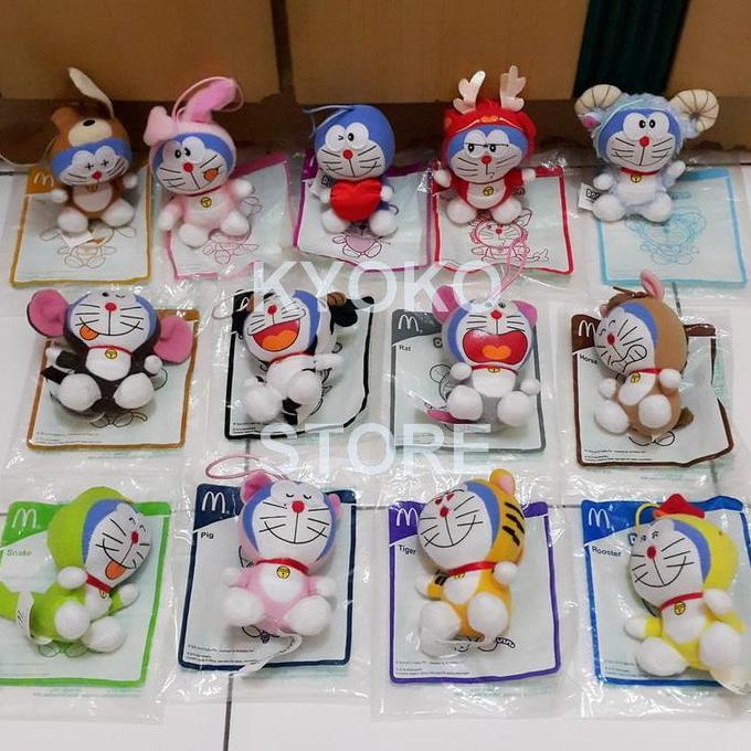 Ready Boneka Doraemon Lucky Charms Chinese Zodiac Mcdonald (Set Of 13)