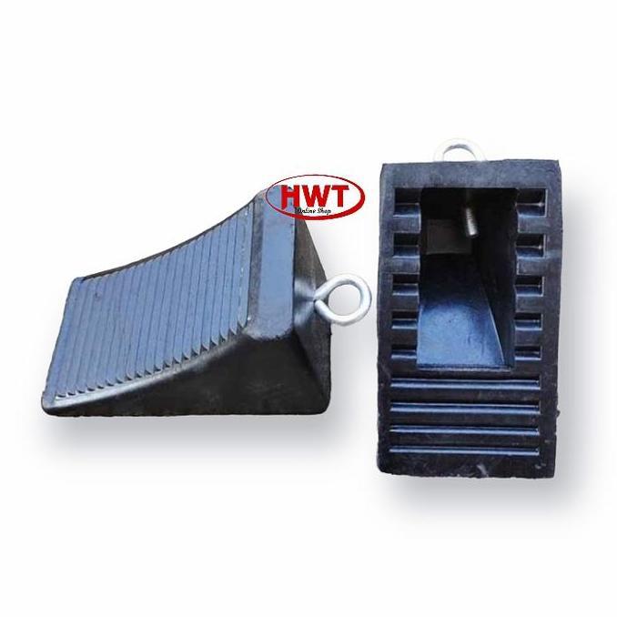 Ganjelan Ban Mobil Karet Ganjalan Ban Penahan Roda Mobil Parkir + Besi TERBAIK