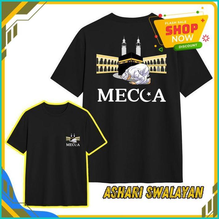 KAOS TSHIRT BAJU MURAH DISTRO DAKWAH HAJI MECCA MAKKAH MEKAH SAUDI UMROH SOUVENIR OLEH OLEH COSTUM L