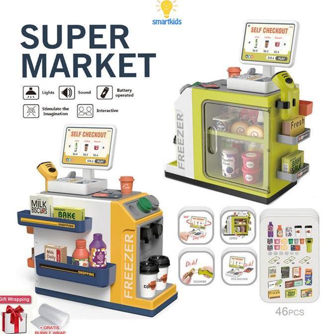 Mainan Anak Supermarket Coffe Set Hw23038691 Shopping Minimarket
