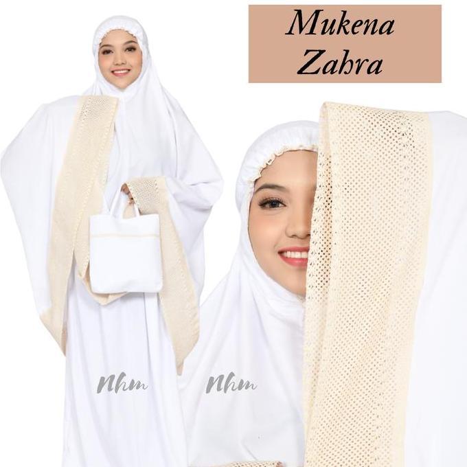 Mukena Dewasa Zahra Polos, Mukena Telekung Traveling Dewasa