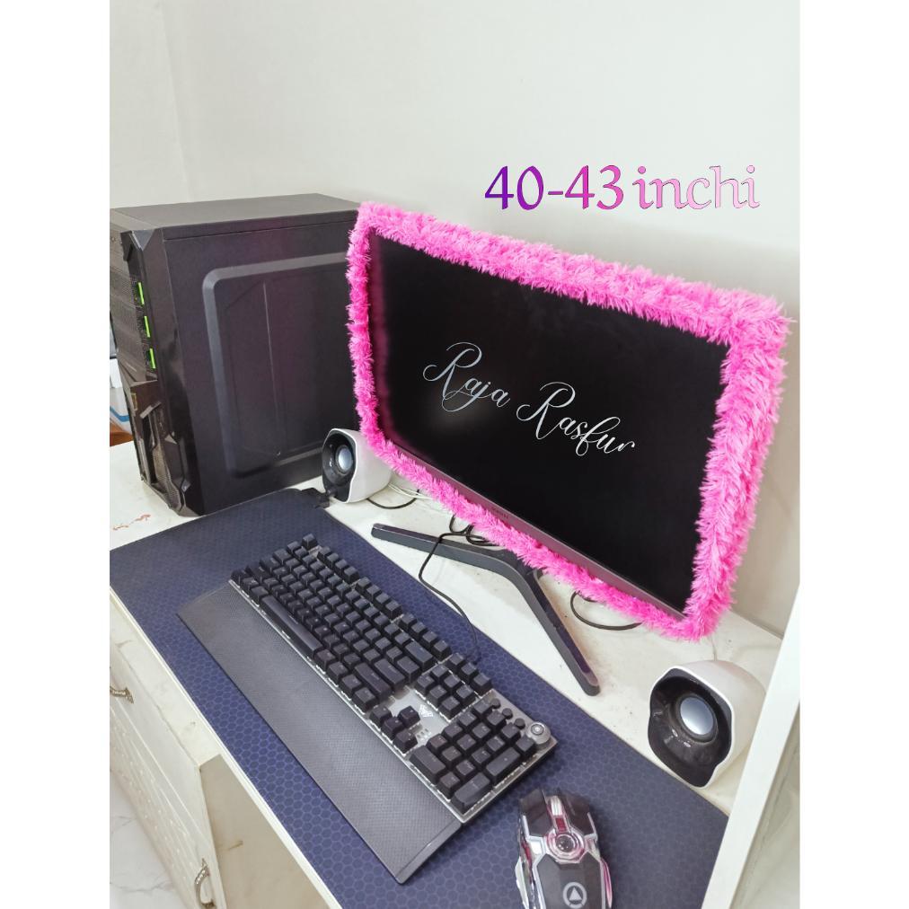 Bando layar pc bulu polos 40-43 inch cover tv led polos