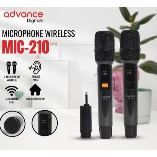 Advance MIC-210 wireless microphone,mic wireless karaoke suara jernih vocal suara terbaik