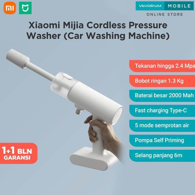 Xiaomi Mijia Cordless Car Washer Alat Mesin Cuci Mobil Motor Wireless Portable Jet Cleaner