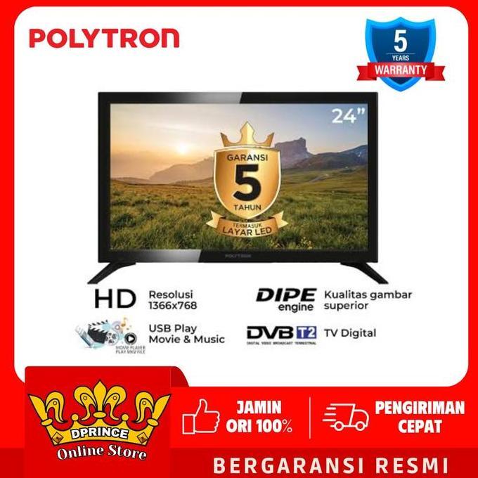 Terlaris Polytron 24V1853 Led Digital Tv 24" Pld 24V1853 / Tv Polytron 24Inch