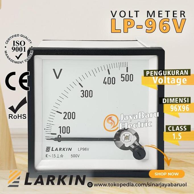 Voltmeter Voltmeter Analog LARKIN LP-96V 500V TERBAIK