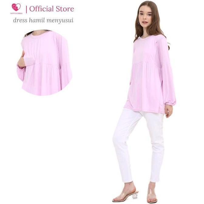BAJU HAMIL / BAJU MENYUSUI / BAJU HAMIL KERJA / MUSLIMAH / KAMILA PINK