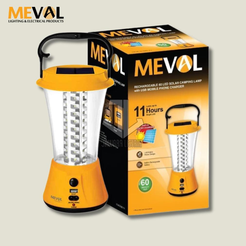 Meval MC2-60A Lampu Camping Emergency Rechargeable 60 LED Solar Lampu emergency