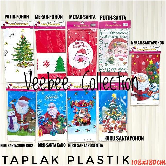 >>>>>] Taplak meja plastik natal/taplak meja plastik/taplak natal
