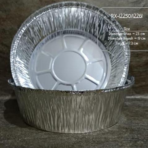 simanubike - aluminium foil bulat rx-12261 - 125pcs wadah aluminium foil
