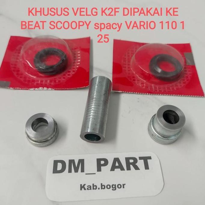 Promo bosh bos bushing collar plus seal sil tromol terombol trombol VELG RODA DEPAN dalam tengah lua