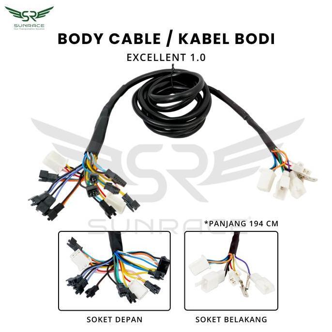 KABEL BODI / BODY / MAIN CABLE SEPEDA LISTRIK SUNRACE UNIVERSAL ORIGINAL