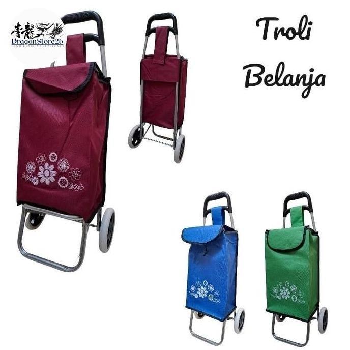 Troli Roda Minimalis Trolley Bag Folding Portable / Tas Belanja dan Troli Belanja / Troli Belanja Li