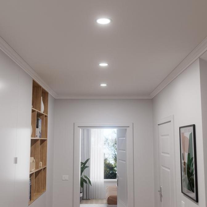 lampu downlight Recessed led panel ceiling 220V tanam inbow / tempel Outbow  kotak Square / bulat Ro