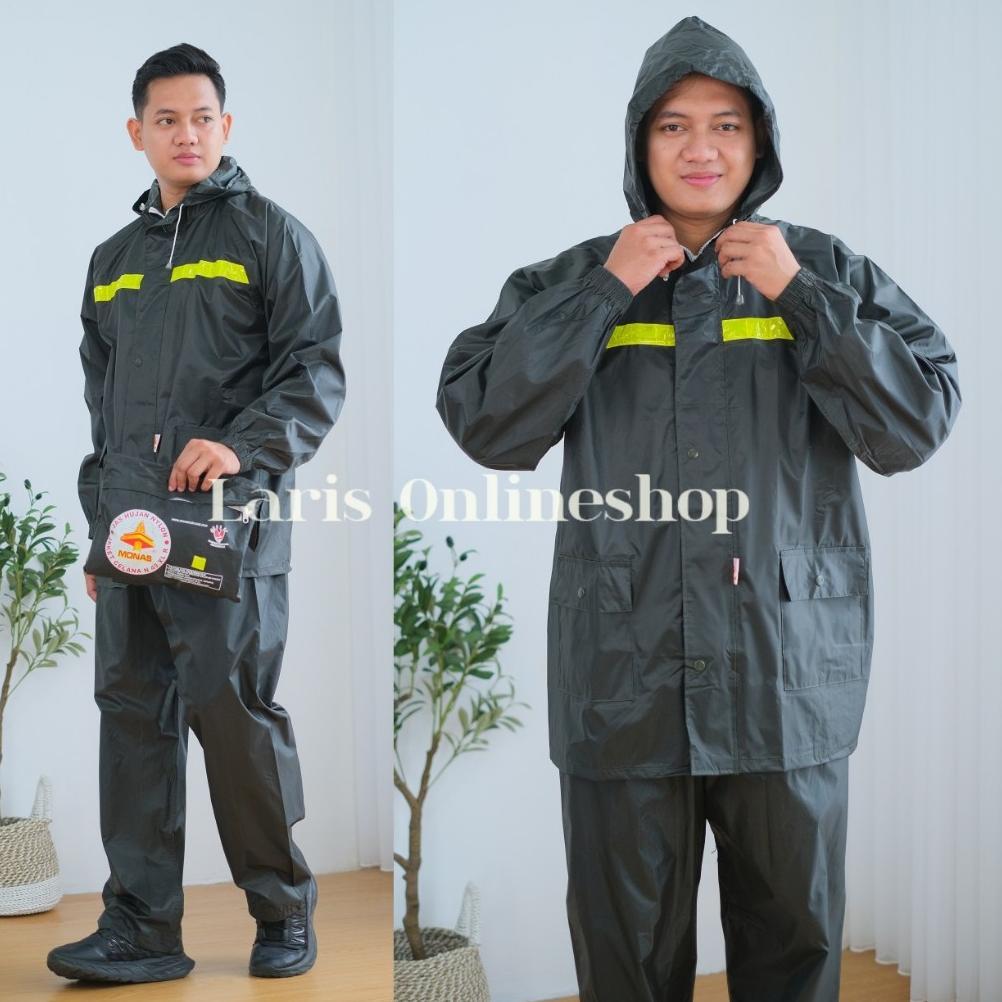 Jas Hujan Monas Jaket Celana N49 Xl / Jas Hujan Monas Press Dan Jahit Ukuran Xl Jumbo Original