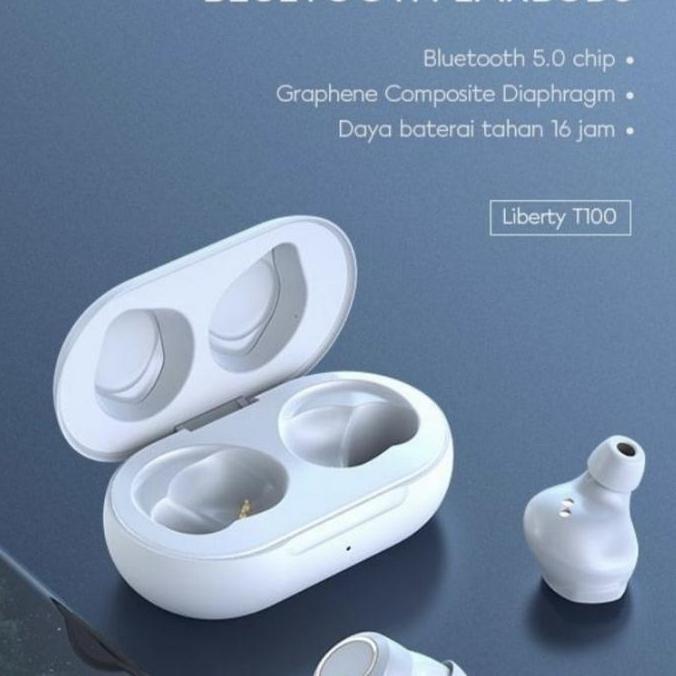 Tws Vivan T100S Headset Erphone Blueetooth With Waterproof /White