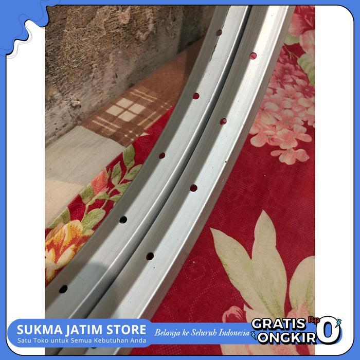 VELG RIMS SEPEDA MTB 26" 36 HOLE SINGLE WALL SILVER MURAH MERIAH